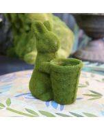 Scandinavian garden balcony home decorations resin flocking cute rabbit hug basket flower arrangement succulent green plant pots