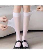 Leg Length Socks Comfortable Breathable Semi-Sheer Solid Socks Women's Stocking Hosiery