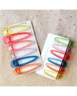 Korean version of ins candy color transparent hair clip Hyun Ya style summer girl duckbill clip temperament side clip manufacturers wholesale