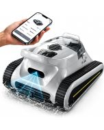Seauto SAT30 Cordless Robotic Pool Cleaner 4800 GPH Powerful Suction 180 Min Runtime 7800mAh Battery 2150 Sq Ft Coverage Smart App Control Automatic Parking Grey