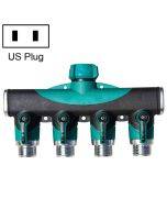 Garden lawn watering faucet, four valve water distributor controller, water pipe distributor