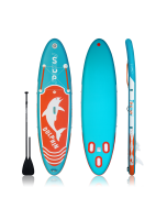 FunWater Dolphin Inflatable Stand Up Paddle Board 10.6'' Long 33'' Wide 6'' Thick