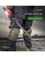 Telescopic three-section automatic spring baton self-defense product vehicle baton solid self-defense