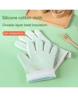 Silicone anti-scald heat insulation gloves thickened high temperature resistant single 120g