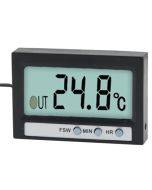 Dual Way (Indoor and Outdoor) LCD Digital Thermometer with Clock Display Function