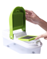Manual Stainless Steel Slicer Kitchen Tool Multi-functional Replaceable Slicer Chopper, Size:28x11.5x12cm, Weight:0.8KG