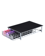 3 Rows Drawer Type Coffee Capsule Holder Organizer Can Storage 60pcs Milk Ball(Silver Gray)