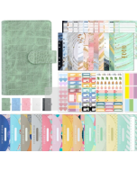 A6 crocodile grain PU leather budget book cash envelope organizer bag