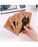 Mini Blank Notebook Office Supplies School Creative Kraft Paper Cat Style Memo Notepad