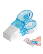 Pill dispenser easy to take medicine dispenser home gadgets portable small elderly pill dispenser (blue)