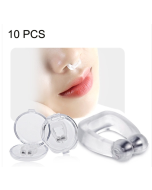 Sold in packs of 10 Mini Portable Silicone Magnetic Stop Snoring Device (Clear)