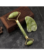 Jade Roller And Gua Sha Tools Set, Skin Care Massager, Jade Facial Roller, Natural Jade Facial Roller, Massage Tool For Face, Eyes, Neck And Body, Reduce The Look Of Aging Beauty Tool