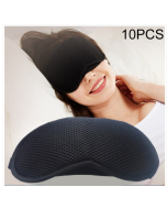 Sold in packs of 10 Bamboo Charcoal Breathable Fabric Mesh Sleeping Soft Eye Masks