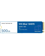 Western Digital 500 GB WD Blue SN570 NVMe SSD interno da unidade de estado sólido - Gen3 x4 PCIe 8 Gb/s, M.2 2280, até 3.500 MB/s - WDS500G3B0C