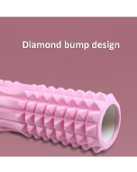 3-in-1 EVA Foam Shaft Hollow Muscle Relaxation Roller Yoga Pole Set, Length: 45 cm (Purple Crescent)