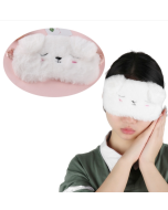 Home travel eye protection blackout sleep eye mask, color: white