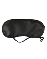 Breathable Polyester Solid Color Eye Protection Mask(Black)