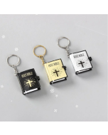 Mini Bible Cross Keychain