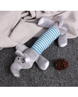 Animal cute long striped plush sound making pet toy