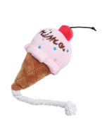 Puppy Plush Squeak Toy Pet Cat Chewable Ice Cream Shape Toy