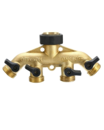 Garden watering, agricultural irrigation, household car wash faucet, copper 4-way ball valve diverter