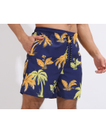 New men's casual beach sports shorts printed double-layer shorts men's anti-glare plus size