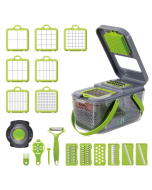 22-in-1 Multifunctional Vegetable Cutter Shredder Onion Potato Dicer with 13 Stainless Steel Blades