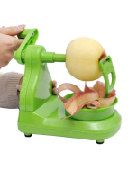 Multi-functional hand crank fruit peeler