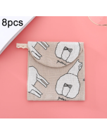 Cotton and linen sanitary napkin storage bag handbag for casual use