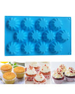 Handmade DIY 12-hole egg tart lace silicone mold