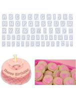 64-in-1 plastic English alphabet symbol cake cookie mold set