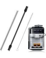 Replacement hose + cleaning brush set for Bosch VeroAroma and Siemens EQ.6 series coffee machines (dark grey)