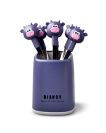 7 in 1 household cartoon stainless steel fruit fork restaurant cake snack biscuit fork