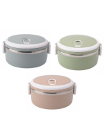 Stainless steel insulated lunch box, multi-functional student lunch box, multi-layer lunch box, sealed fresh-keeping insulated bucket/piece (random color)