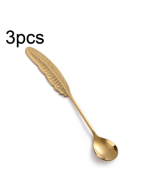 304 stainless steel feather spoon and fork literary tableware