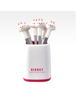 6 fruit forks + base set stainless steel safe portable small forks