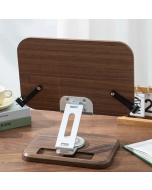 Rotating lifting black walnut aluminum alloy reading bookshelf notebook holder