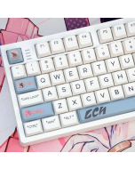 DARMOSHARK K6 87-Key Three-Mode Mechanical Gaming Keyboard Full-Key Hot Swap Gateron Switch 2.4G Wireless/bluetooth/Wired RGB PBT Keycap Five-sided Sublimation Mechanical Keyboard - Yellow/Silver Switch