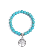 lifetree Women's Beaded Bracelet with Turquoise in Ethnic Style