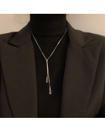 Women's Alphabetical Versatile Titanium Steel Necklace with Twisted Chain