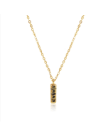 Gold Pillar Exaggerated Hip Hop Necklace Choker