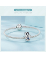 S925 Sterling Silver Fatima's Hand Pendant Accessory for DIY Beaded Bracelet