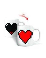 Creative Heart Magic Temperature Changing Cup Color Changing Chameleon Mugs Heat Sensitive Coffee Tea Milk Cup