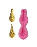 2 PCS Gemstone Pendant Silicone Mold Fondant Chocolate Mold DIY Baking Cake Decorating Edge Tool 8.9x2.9x1 cm