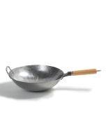 Old-fashioned Household Iron Pot Healthy Uncoated Traditional Handmade Non-stick Pot, Size:32cm, Style:With Ear