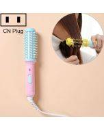 20W mini straight hair curler set, cute flat clip travel hairstyle tool, national standard (blue and pink)