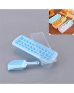Creative 33 grid DIY ice cube box plastic homemade ice cube mold with cover&shovel