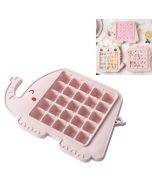 Creative Cute Cartoon Animal Shape Ice Grid Summer Homemade Children DIY Juice Popsicle Mold, Style:Elephant(Pink)