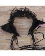 Cute lace Cat's ears (Steamed cat-ear shaped bread) headband ladies hair accessories
