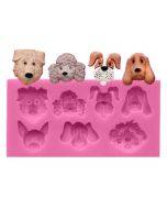 Dog shaped cartoon silicone gummie cake decoration mold
